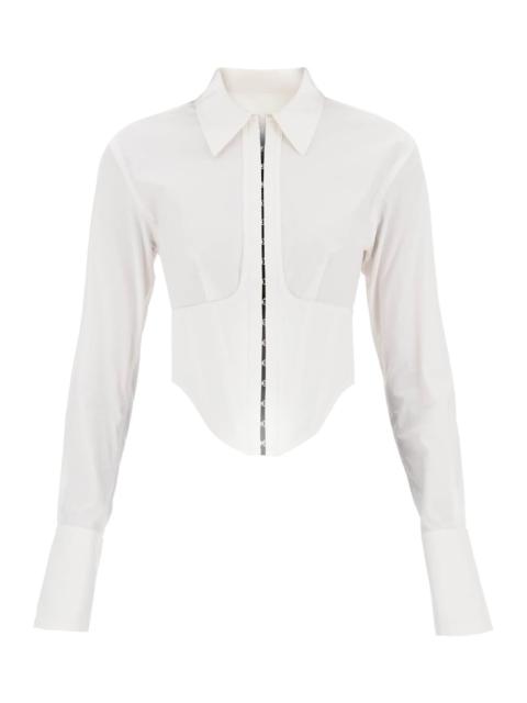 Dion Lee Cropped Shirt With Underbust Corset