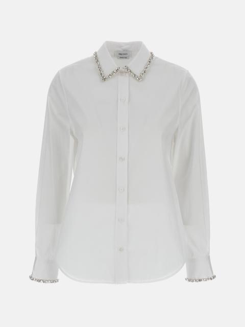 Alexander McQueen Alexander Mcqueen Women White Shirt With Embroidered Crystals