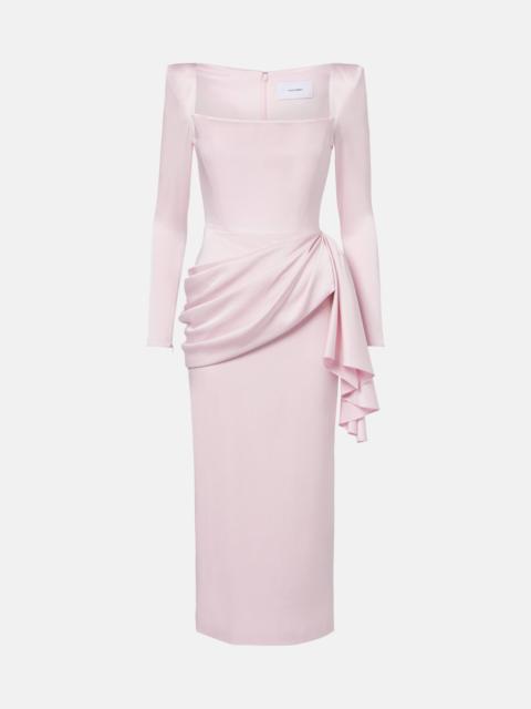 ALEX PERRY Draped crêpe satin cocktail dress