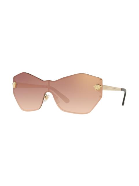 VERSACE Versace Pink Gradient Mirror Shield Ladies Sunglasses VE2182 12526F 143