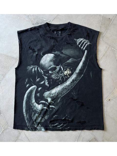 Other Designers Japanese Brand - OG ABEL SKULLS ART THRASHED TOP TANK SHIRT
