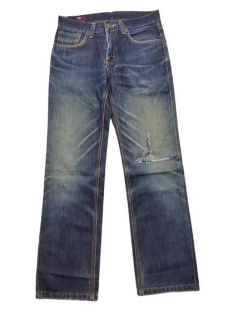 Other Designers VINTAGE EDWIN 503 PREMIUM DISTRESSED JEANS MUD WASH FADED