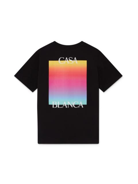 CASABLANCA Gradient Square Logo Short Sleeve T-shirt