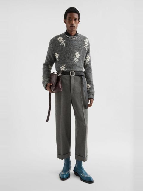 Wool Blend Crew-Neck Sweater