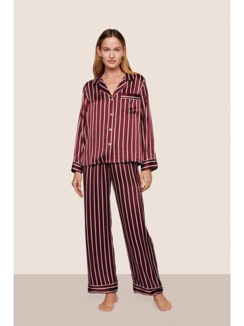 eberjey Inez Washable Silk Printed Long PJ Set