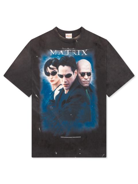 SAINT M×××××× SAINT M6 X THE MATRIX WHITE LOGO S/S TEE - BLACK
