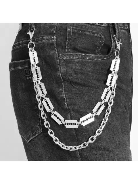 Other Designers Jewelry - Razor Blade Layered Wallet Chain - Silver Punk / Cyber-Goth