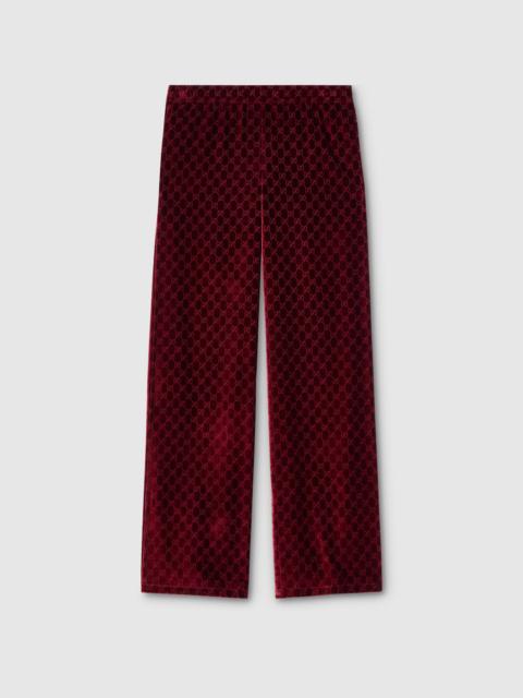GUCCI GG velvet devoré sportswear pants
