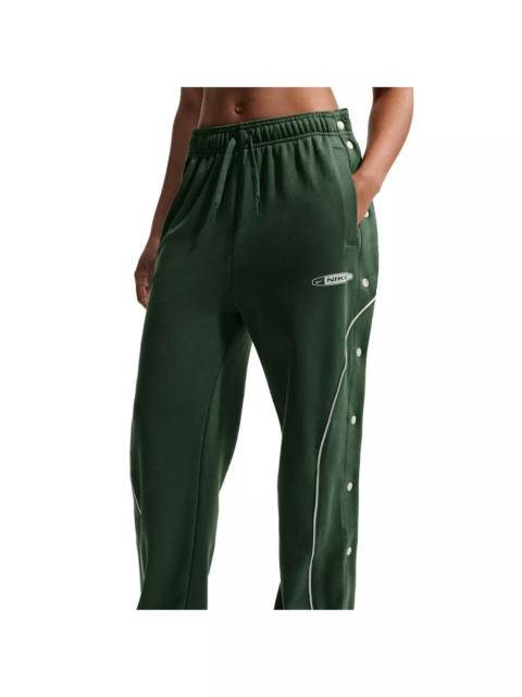 Nike Women's Fleece Tearaway Pants -Green/Silver