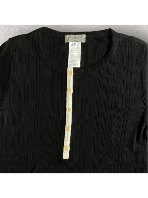 Yohji Yamamoto YYHP Buttons Front Ribbed Tee