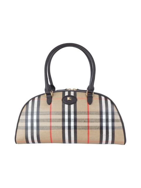 Burberry Brown Highland Bowling Top Handle Bag