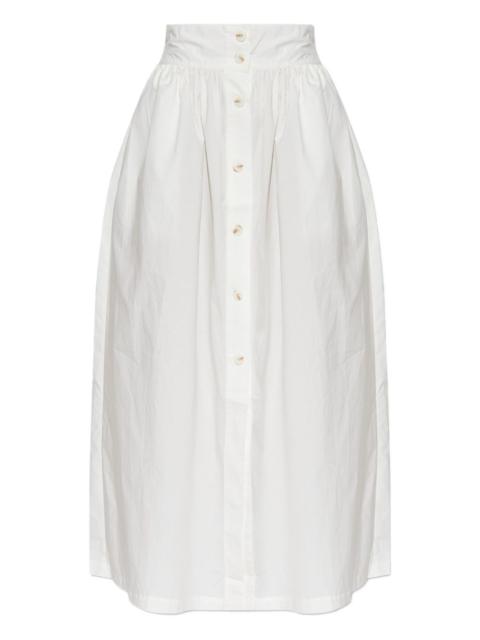 POSSE button-front gathered maxi skirt