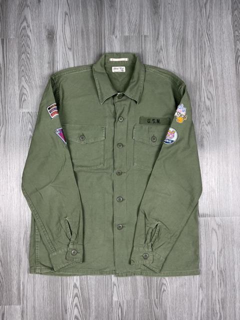 Other Designers Usn - Global Work Military Style Peace Patches Shirt