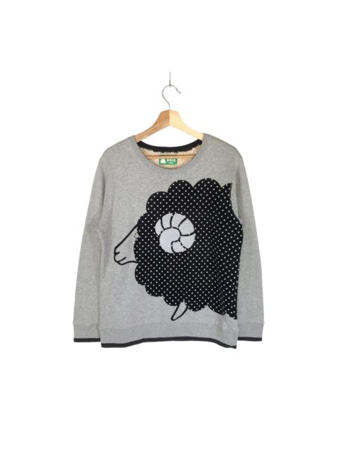 ISSEY MIYAKE Rare! Frapbois Zoo Velvet Graphic Miyake Designer Sweatshirt