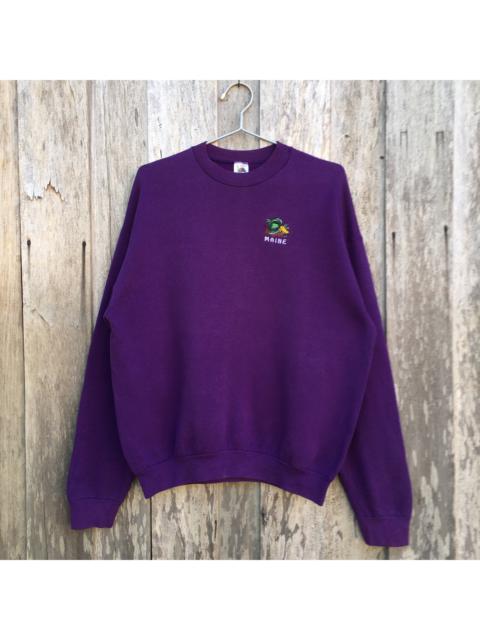 Other Designers Vintage - Vintage Fruit Of The Loom Maine Crewneck Sweatshirt