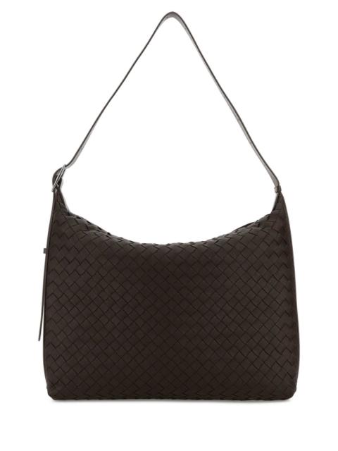 Bottega Veneta Bottega Veneta Men Brown Leather Traveller Shoulder Bag