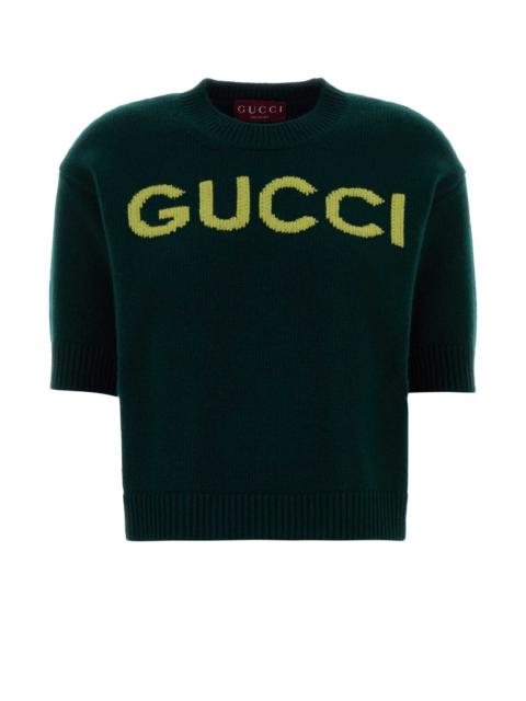 GUCCI Gucci Women Bottle Green Wool Sweater