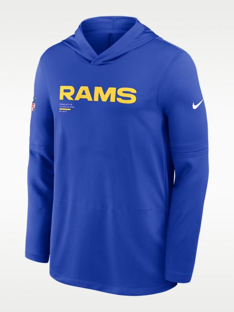 Nike Los Angeles Rams Pure Fury Sideline Men's Nike Dri-FIT NFL Long-Sleeve Hooded Top