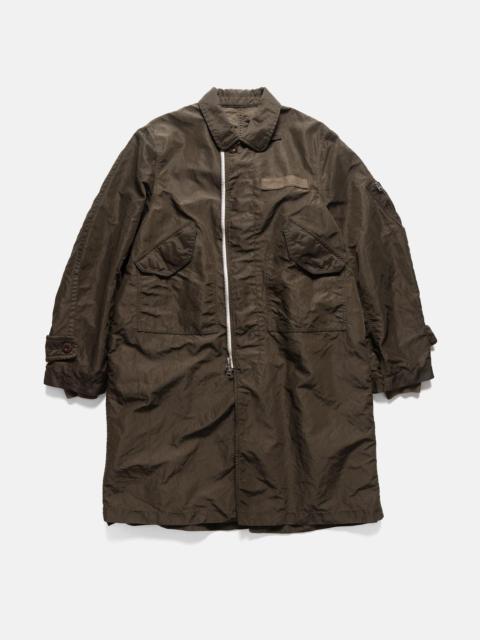 sacai Treated Nylon Twill Coat Khaki