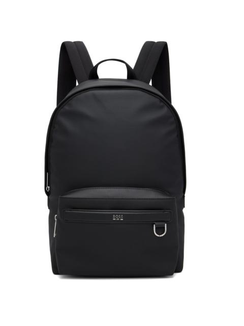 Black Smooth & Structured Backpack