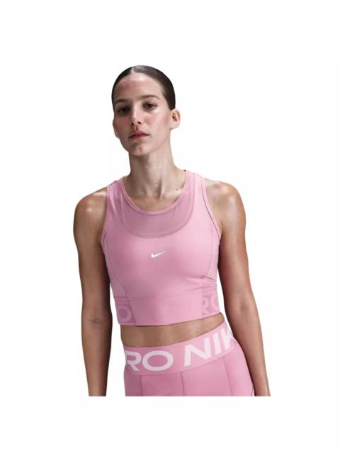 Nike Women's Pro Dri-FIT Cropped Tank Top-Pink