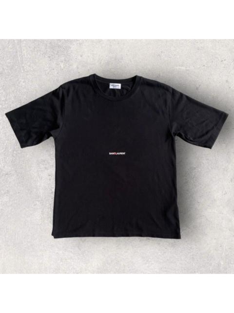 SAINT LAURENT SLP Logo Oversize Cropped T Shirt