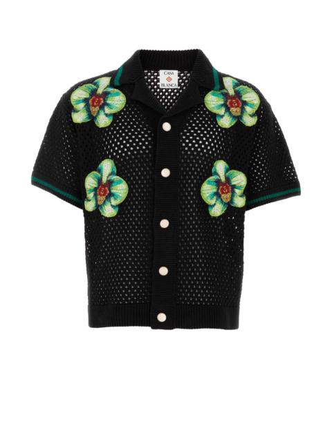 CASABLANCA Casablanca Men Black Crochet Shirt