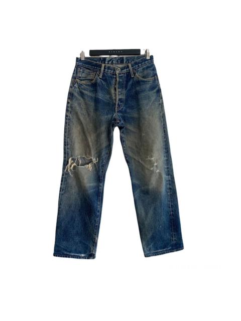 Other Designers Japanese Brand - Vintage BLUEWAY Distressed Denim Selvedge Jeans