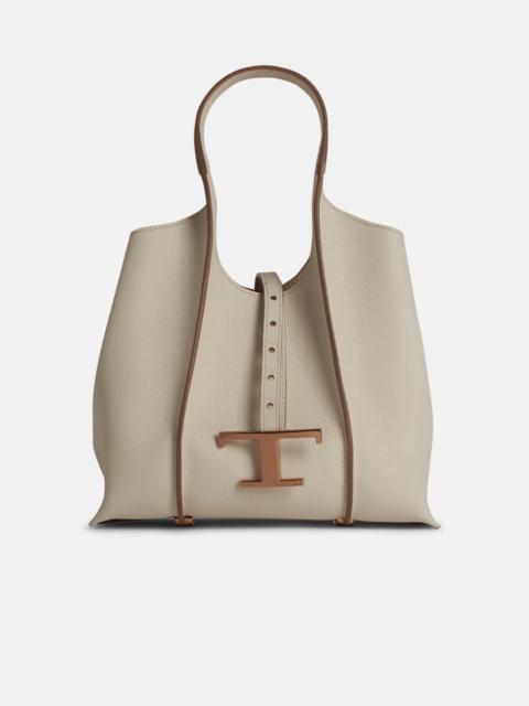 Tod's 'TIMELESS' MINI BAG IN WHITE LEATHER