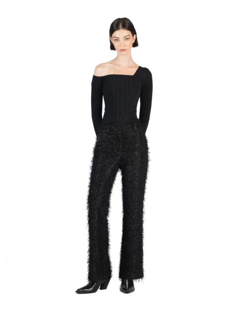 Elleme Fluffy Fitted Tailored Trousers Black