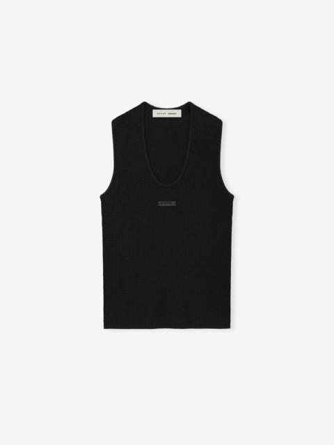 ESSENTIALS Womens Waffle Tank