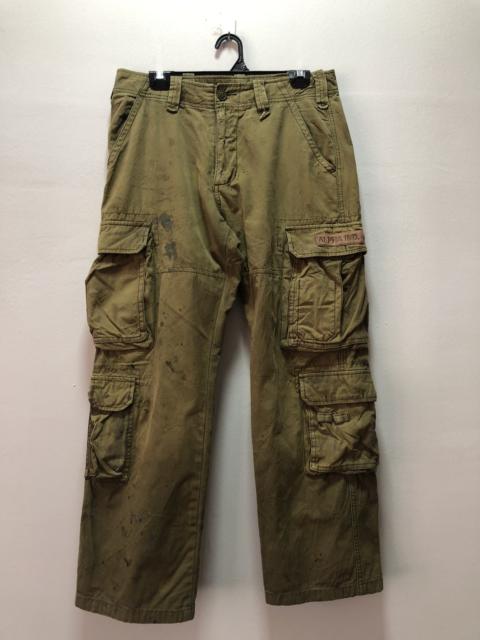 Other Designers ALPHA INDUSTRIES Cargo Pants Tactical Distressed Painted
