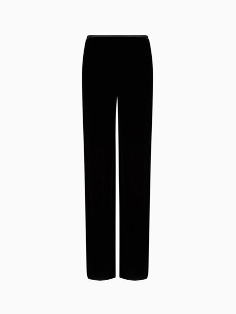 EMPORIO ARMANI Velvet palazzo trousers
