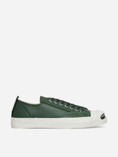UNDERCOVER Toe Logo Leather Sneakers Green