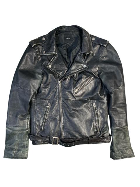Other Designers Japanese Brand - 00s Roshell Sheepskins Leather Faded Biker Jacket