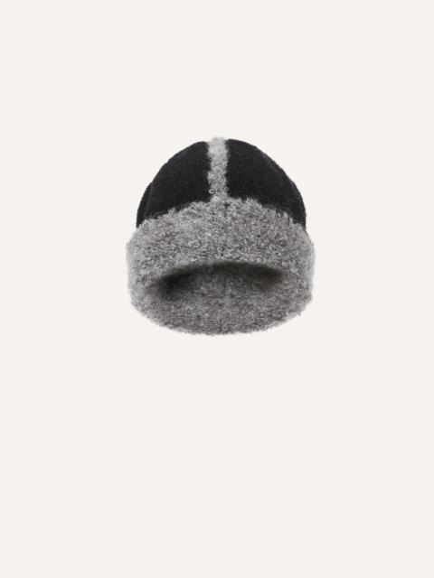 MAGDA BUTRYM Wool and mohair shearling hat in black