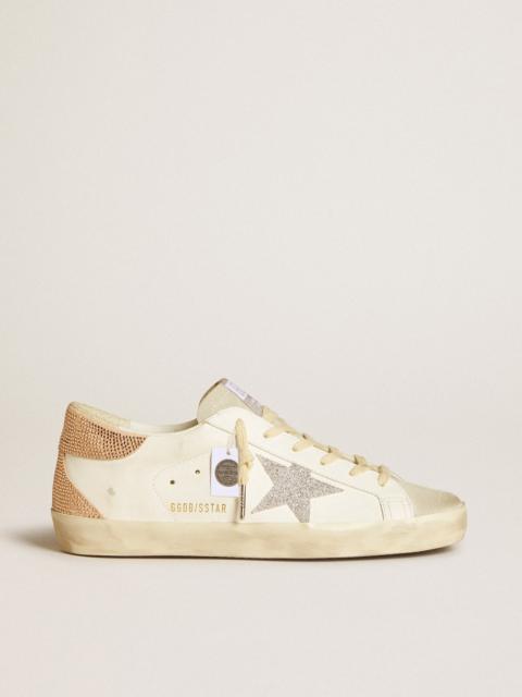 Golden Goose Super-Star in leather with Swarovski crystal star and heel tab