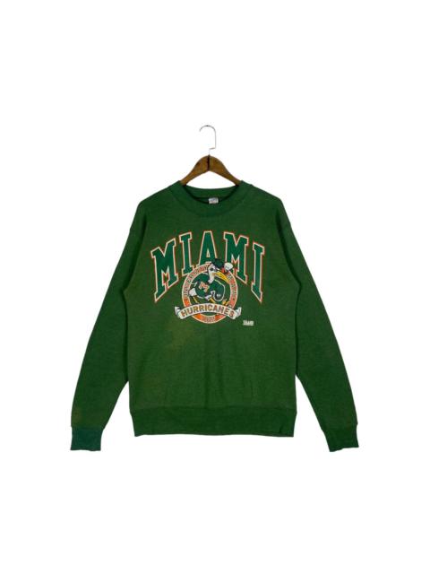 Other Designers Ncaa - Vintage 90s Miami Hurricane Team Issue Sweatshirt