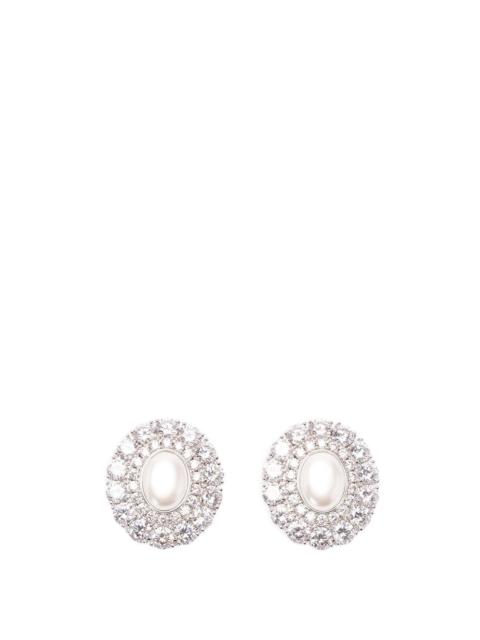 self-portrait Self-Portrait Women Oval Crystal Earrings