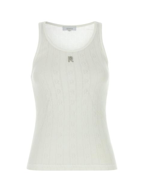 Paco Rabanne White cotton tank top