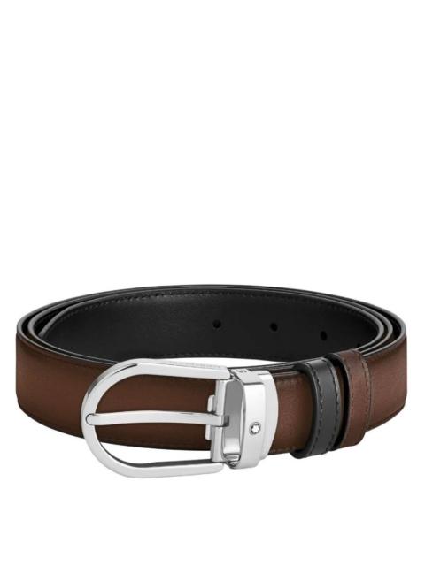 Montblanc Montblanc Horseshoe Buckle Reversible Leather Belt