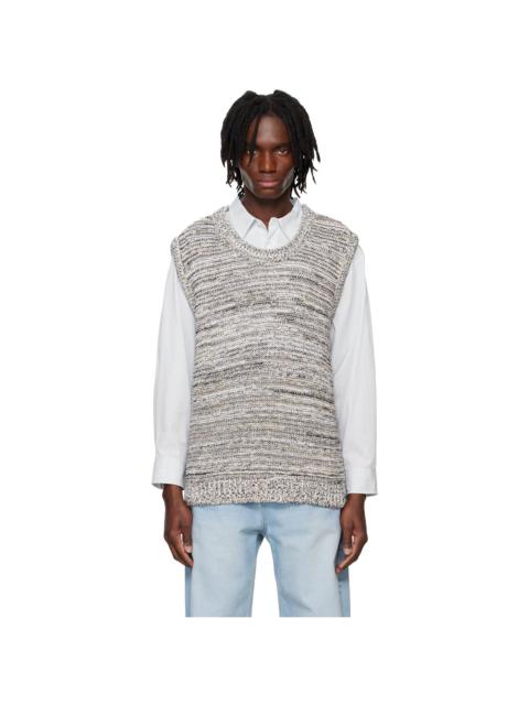 SYSTEM Black & White Marled Vest