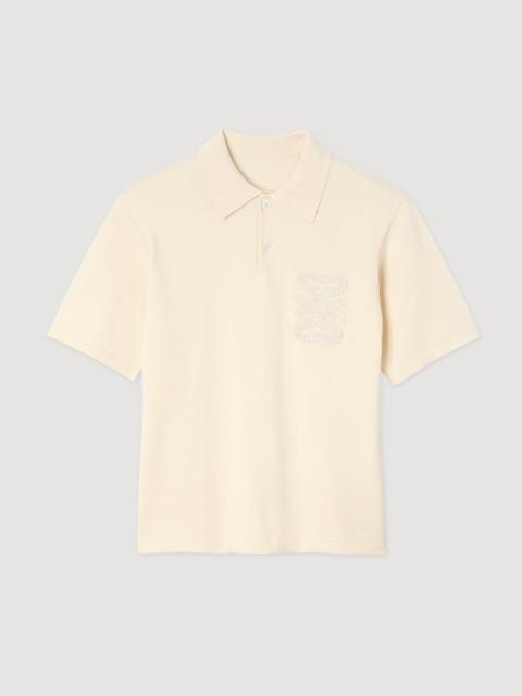 Sandro POLO WITH ROPE EMBROIDERY