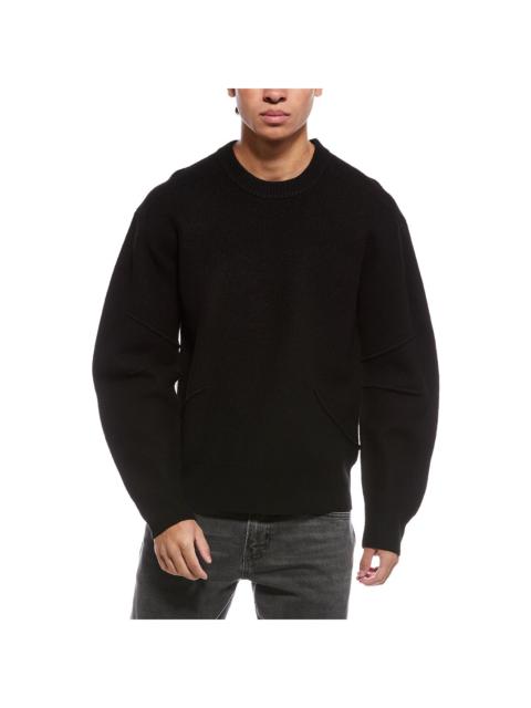 Helmut Lang Helmut Lang Boiled Wool Crewneck Sweatshirt