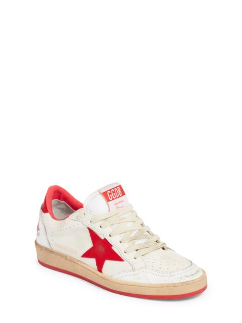 Golden Goose Golden Goose Ball Star Sneaker in White/Strawberry Red at Nordstrom