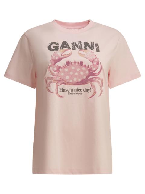 GANNI Ganni Crab Crewneck T-shirt