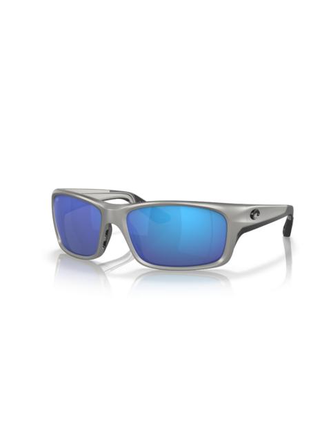 Other Designers Costa Del Mar JOSE PRO Blue MIrror Polarized Glass Rectangular Men's Sunglasses 6S9106 910606 62