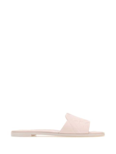 Alexander Mcqueen Women Pastel Pink Leather Slippers