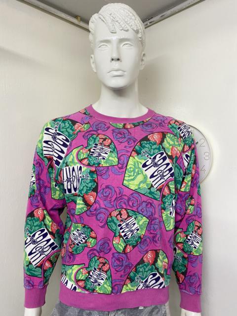 Other Designers Vintage - VTG DISTRESSED ENRICO COVERI FULLPRINT SWEATSHIRT PULLOVER
