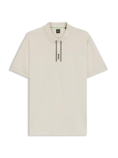 BOSS PADDY POLO SHIRT WITH LOGO PLACKET